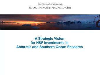 DIVIS  ION OR BOARD NAME HERE  WATER S  CIENCE AND TECHNOLOGY BOARD  A Strategic Vision  for NSF