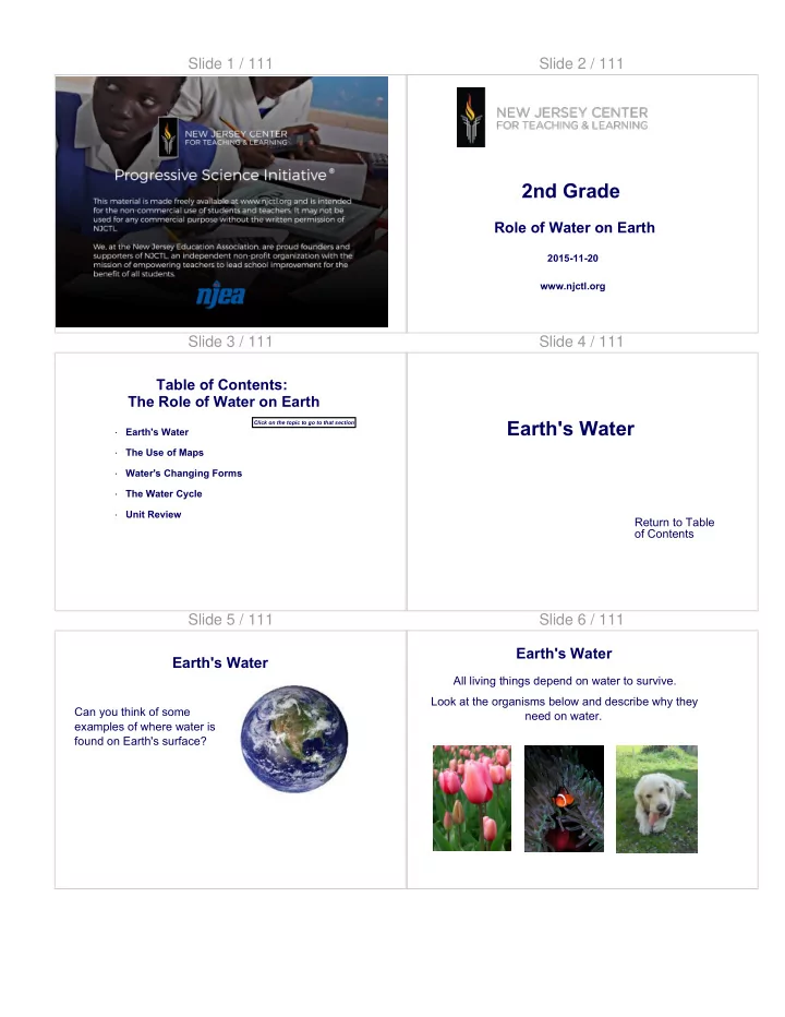 earth s water