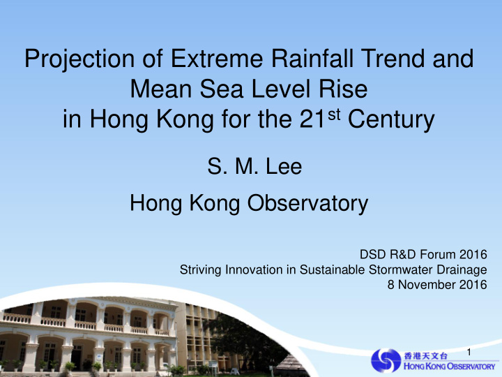 projection of extreme rainfall trend and