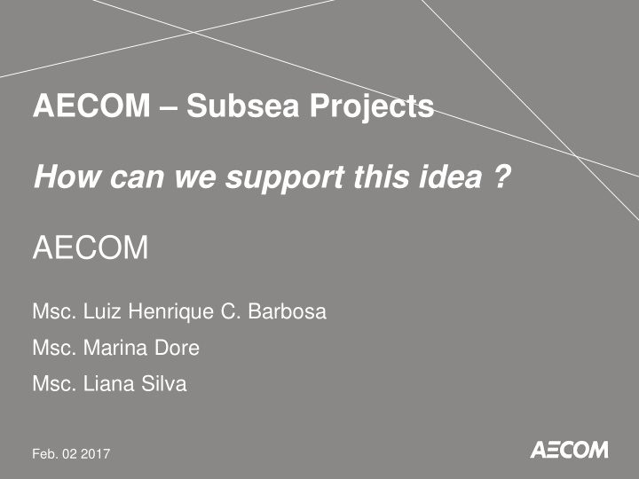 aecom subsea projects