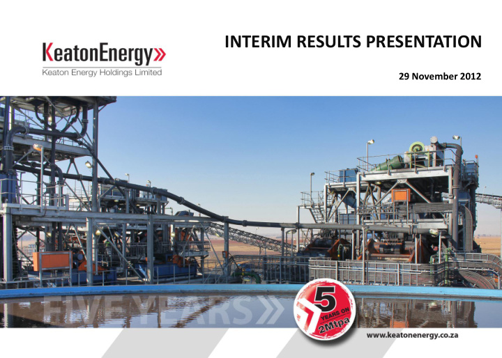 interim results presentation