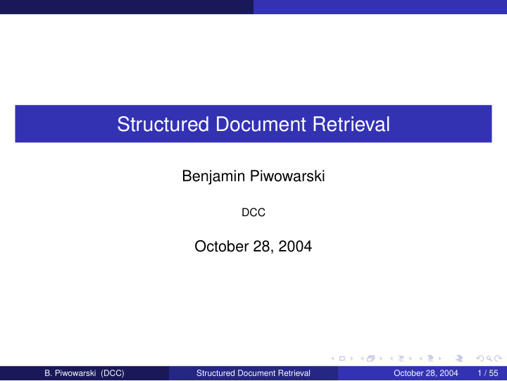 structured document retrieval