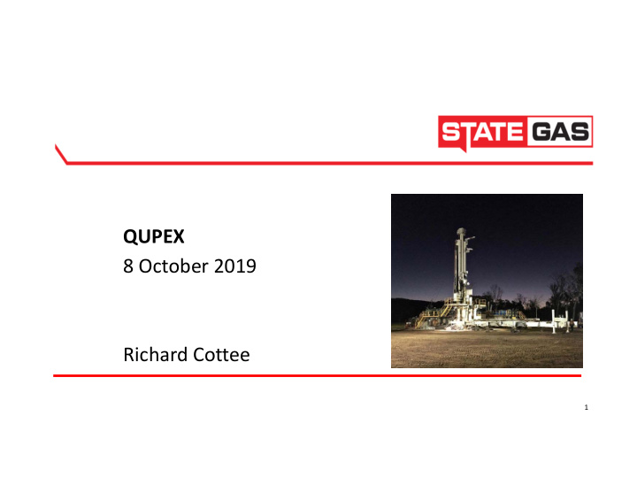 qupex 8 october 2019 richard cottee