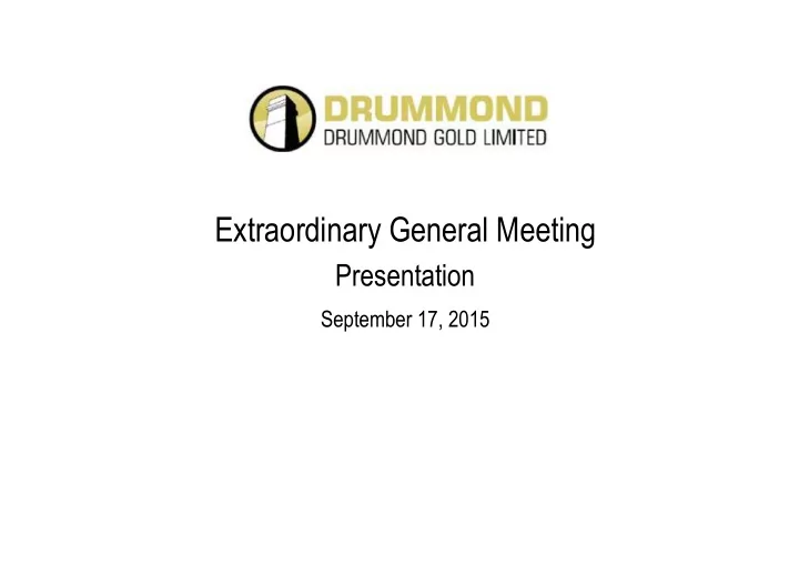 extraordinary general meeting
