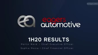 2  |    E A G E R S  A U T O M O T I V E  1 H 2 0  R e s u l t s  3  |    E A G E R S  A U T O M O