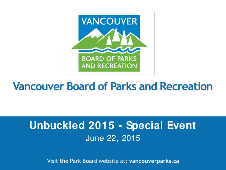unbuckled 2015 special event