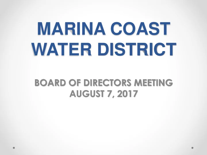 marina coast