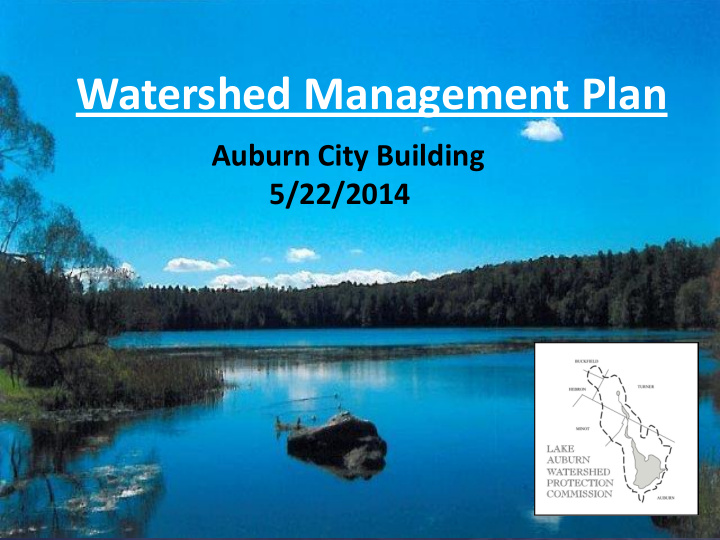 watershed management plan