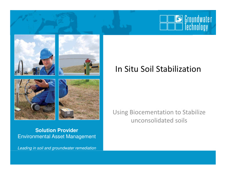 in situ soil stabilization