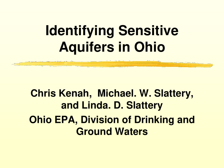 aquifers in ohio