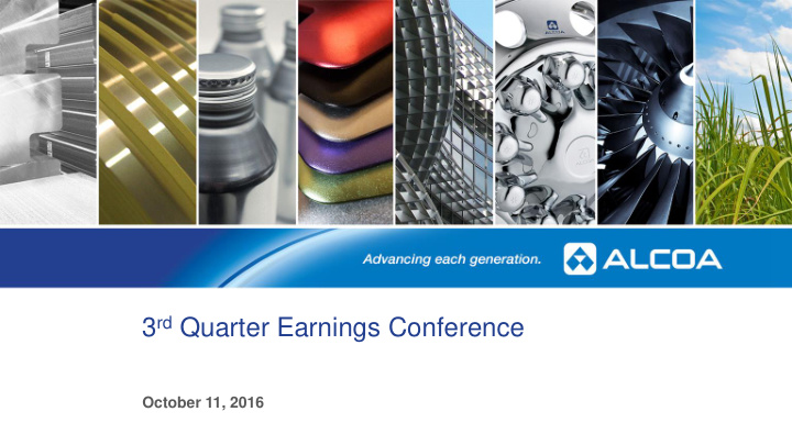 3 rd quarter earnings conference