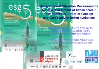 Using Ambient Vibration Measurements  for Risk Assessment at Urban Scale :  from Numerical Proof of