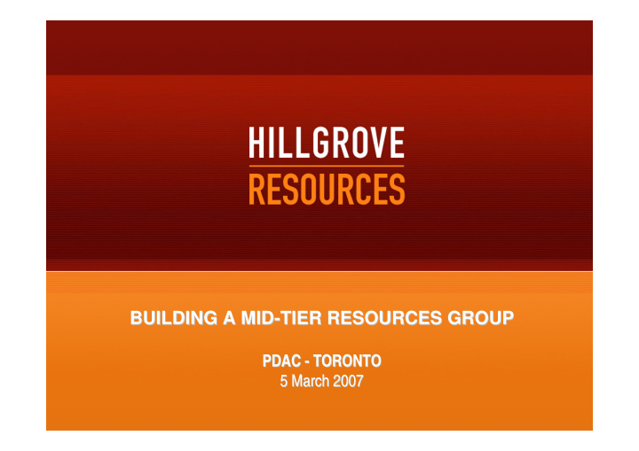 building a mid tier resources group tier resources group