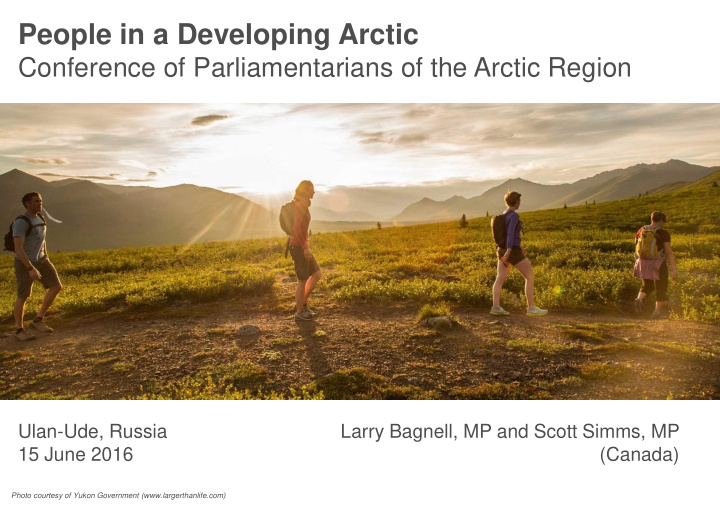people in a developing arctic