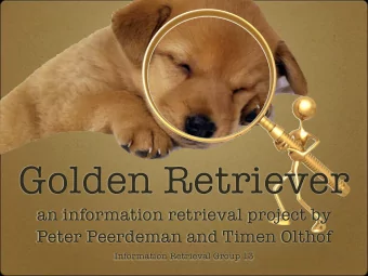 Golden Retriever  an information retrieval project by  Peter Peerdeman and Timen Olthof