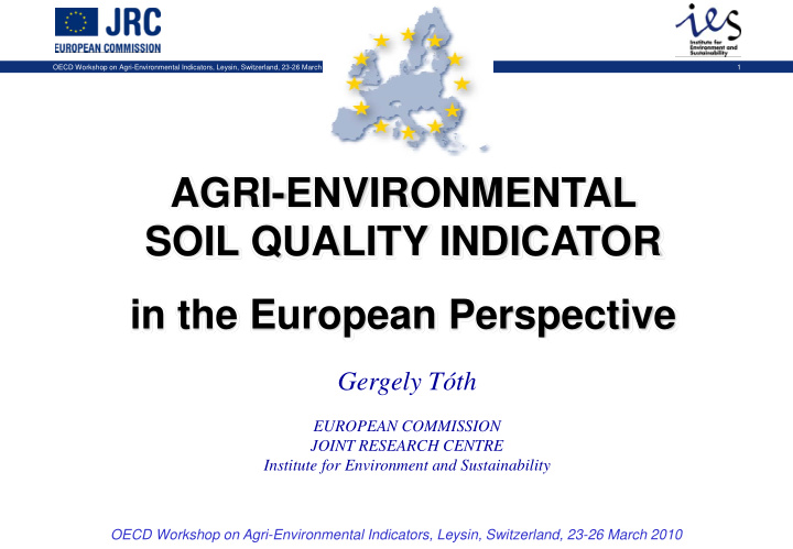 agri environmental soil quality indicator in the european