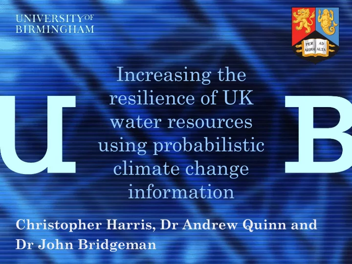 water resources