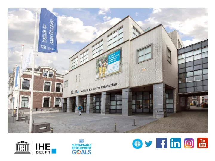 in the field of water the institute confers fully