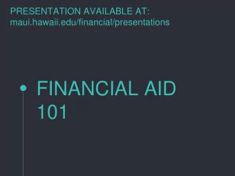FINANCIAL AID  101  How to prepare for  financing college 1 How much does college cost  How to
