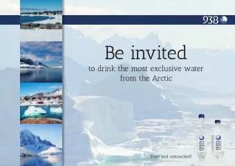 Exclusivity in its purest form  The lifestyle water from the Arctic  appeals to curious and