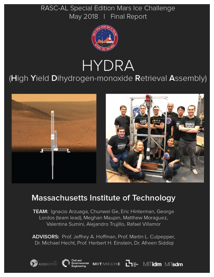 1 0 introduction the hydra high yield dihydrogen monoxide