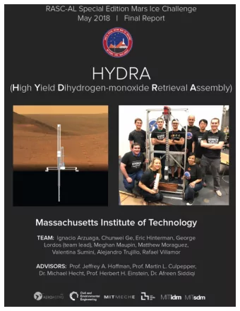 1.0 Introduction  The HYDRA (High-Yield Dihydrogen-monoxide Retrieval Assembly) system was designed