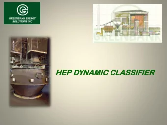 HE  HEP D  P DYN  YNAM  AMIC  IC CL  CLAS  ASSI  SIFIE  FIER  Cl  Classif  assifica  ication tion