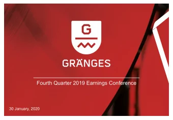 Fourth Quarter 2019 Earnings Conference  30 January, 2020  Todays presenters  JOHAN  OSKAR