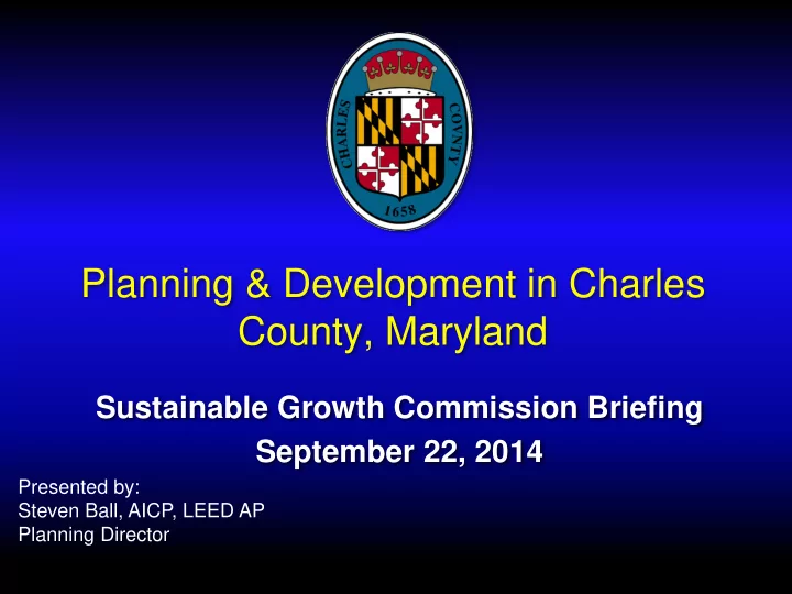 planning development in charles county maryland