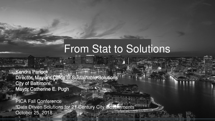 from stat to solutions