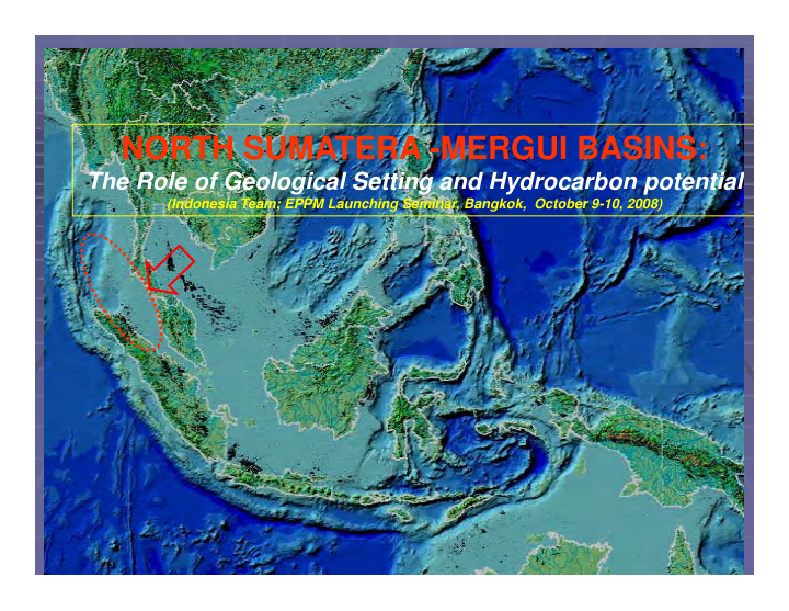 north sumatera mergui basins