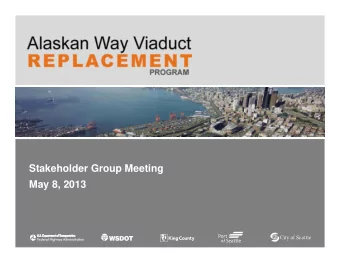 Organization  Stakeholder Group Meeting  Date  May 8, 2013  General Updates  Advisory Committee on