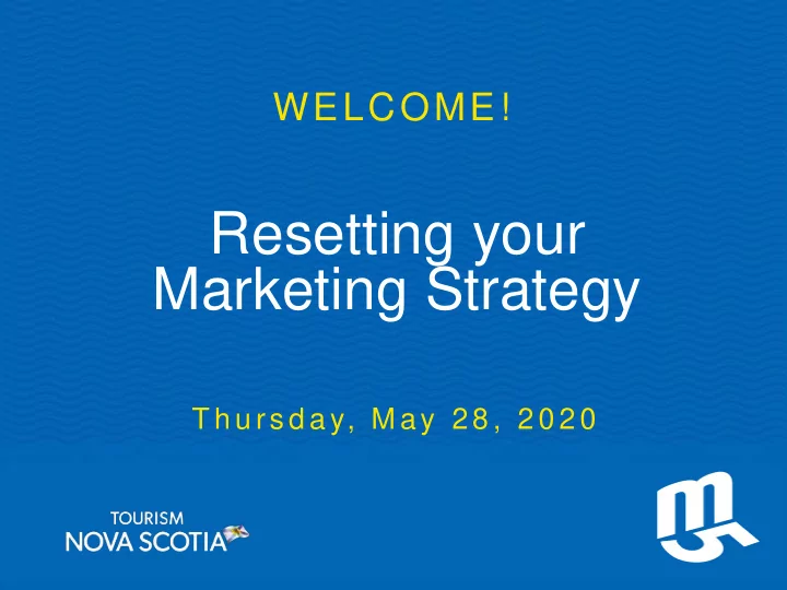 resetting your marketing strategy
