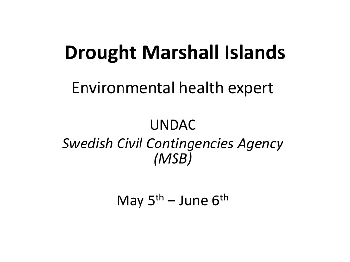 drought marshall islands