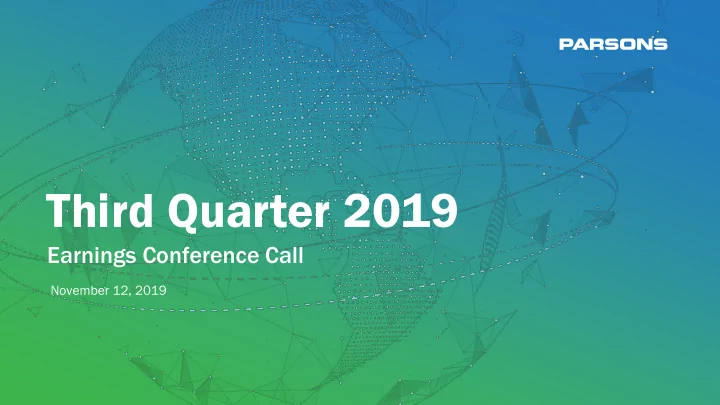 third quarter 2019