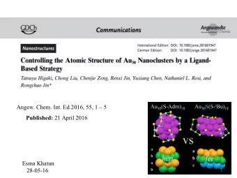 Angew. Chem. Int. Ed.2016, 55, 1  5 Published: 21 April 2016  Esma Khatun  28-05-16  1