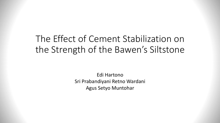 the effect of cement stabilization on