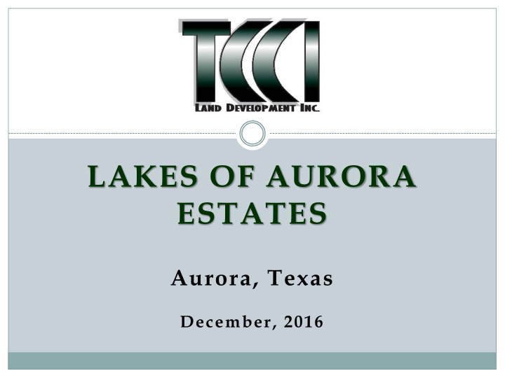 lakes of aurora estates aurora texas december 2016