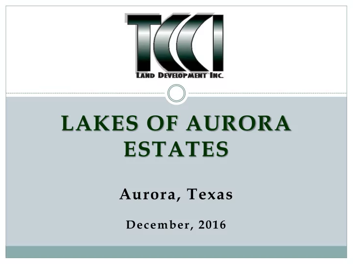 lakes of aurora estates aurora texas december 2016