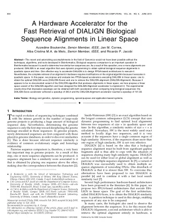 T  Smith-Waterman (SW) [3] is an exact algorithm based on HE rapid evolution of sequencing