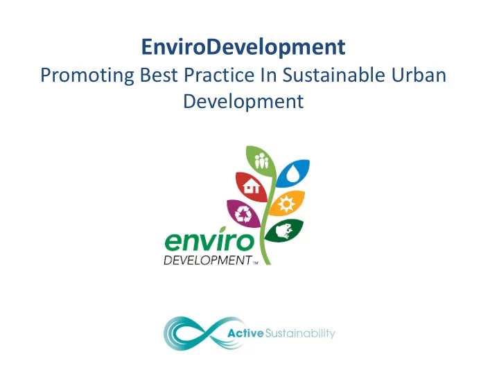 envirodevelopment
