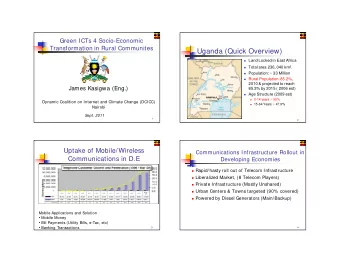 Uganda (Quick Overview)  Land Locked in East Africa  Total area 236, 040 km.