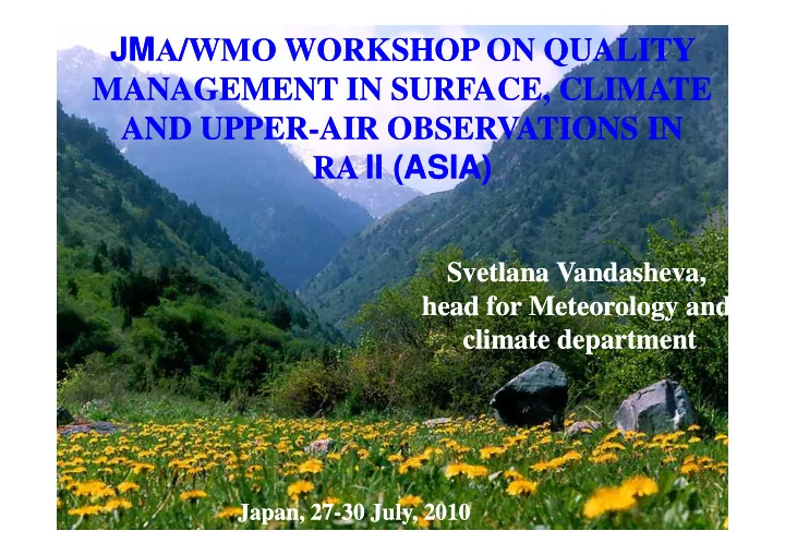 jm w w workshop on quality jm workshop on quality
