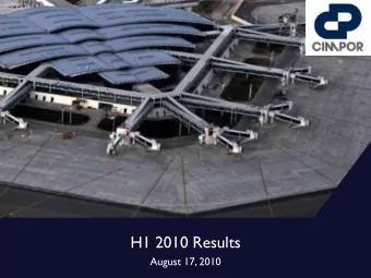 H1 2010 Results  August 17, 2010  Agenda  H1 Highlights  Overview  Performances per country