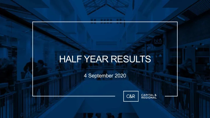 half year results