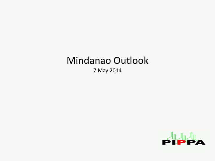mindanao outlook
