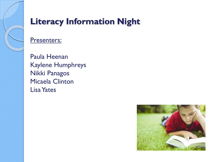 literacy information night