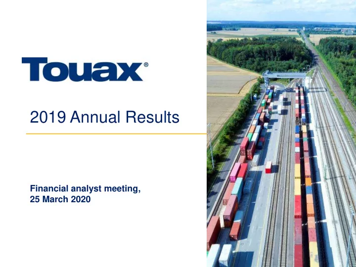2019 annual results