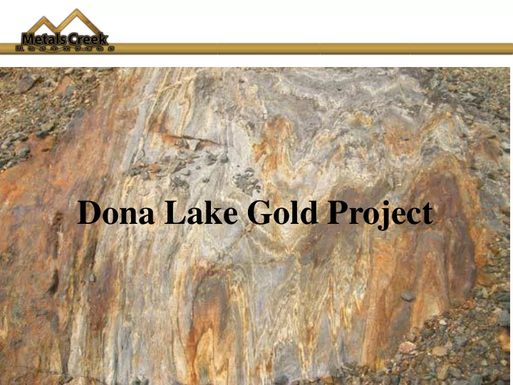 dona lake gold project