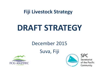 DRAFT STRATEGY  December 2015  Suva, Fiji  Assessment  Component Activities  Implementation  Vision